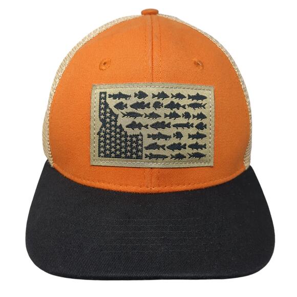 Idaho Fish Flag Snapback Trucker Hat Multi OS Adjustable Arcadian Outfitters - Picture 1 of 9